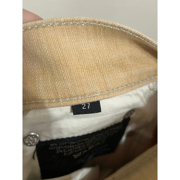 Ralph Lauren Black Label Jeans Womens Size 27 Salvage Yellow Tan Pants TINY FLAW - Picture 9 of 14